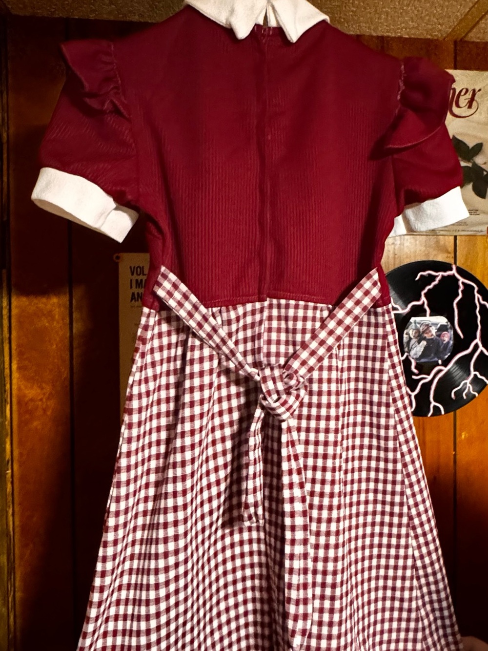1970’s Gingham Checkered Vintage Dress - Picture 3 of 6
